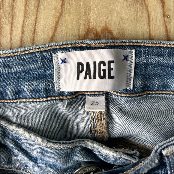 Paige distressed skinny ankle denim size 25 - Picture 2 of 6